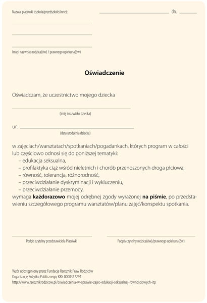 oswiadczenie